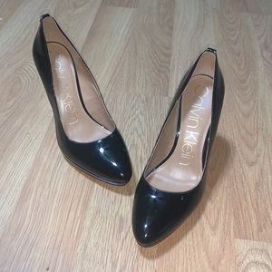 Calvin Klein Black Patent Pumps